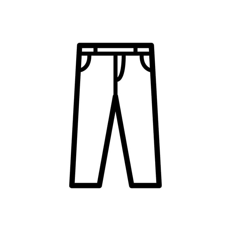 Trouser garment template